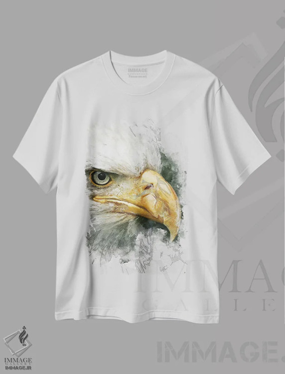 تیشرت سفید طرح دار عقاب سرسفید، مدیوم اثر راب فرانسیس | فروشگاه ایماژ