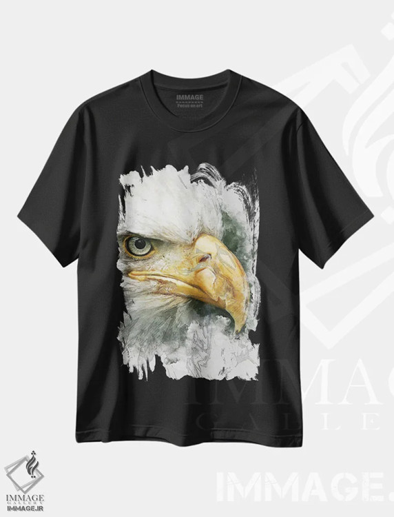 تیشرت مشکی طرح دار عقاب سرسفید، مدیوم اثر راب فرانسیس | immage.ir