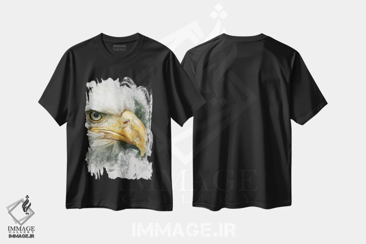 تیشرت مشکی طرح دار عقاب سرسفید، مدیوم اثر راب فرانسیس | immage.ir