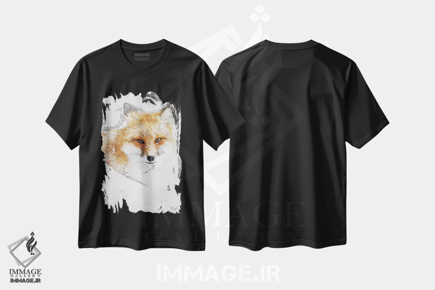 تیشرت مشکی طرح دار روباه قرمز، مدیوم اثر راب فرانسیس | immage.ir