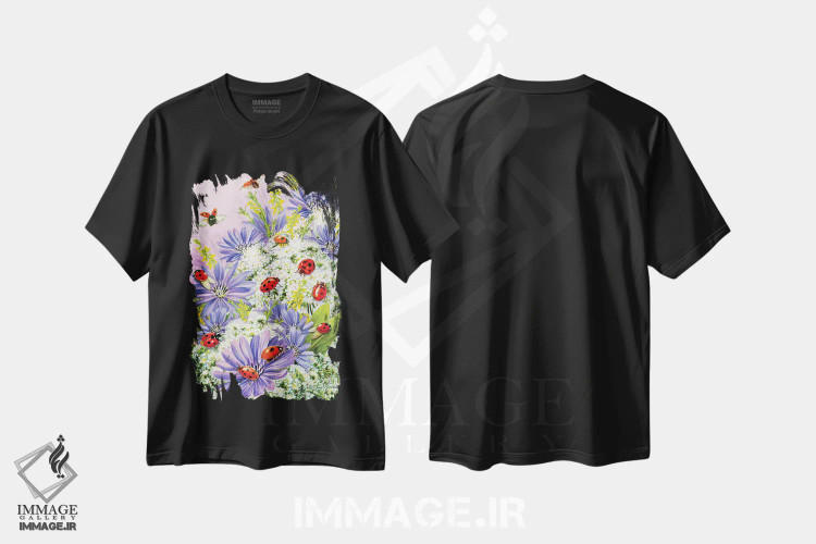 تیشرت مشکی طرح دار کفشدوزک ها II، مدیوم اثر گرگ جوردانو | فروشگاه ایماژ