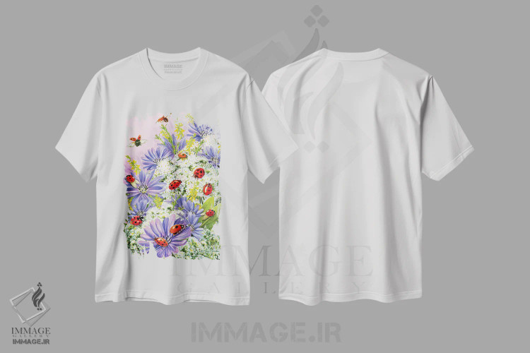 تیشرت سفید طرح دار کفشدوزک ها II، مدیوم اثر گرگ جوردانو | immage.ir