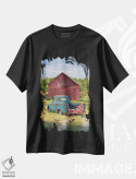 تیشرت مشکی طرح دار مزرعه تابستانی، دکور روستایی اثر گرگ جوردانو | فروشگاه ایماژ