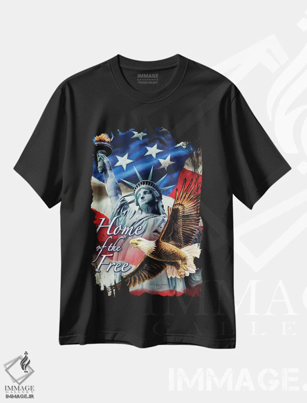 تیشرت مشکی طرح دار خانه افراد آزاد، دکور روستایی اثر گرگ جوردانو | immage.ir