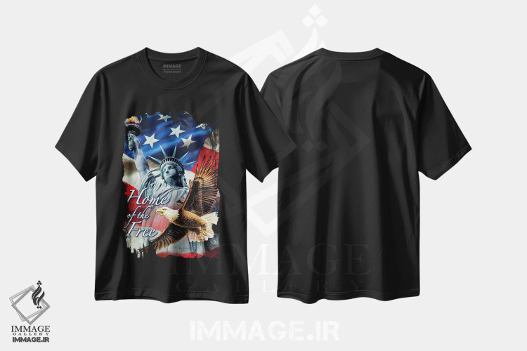 تیشرت مشکی طرح دار خانه افراد آزاد، دکور روستایی اثر گرگ جوردانو | immage.ir