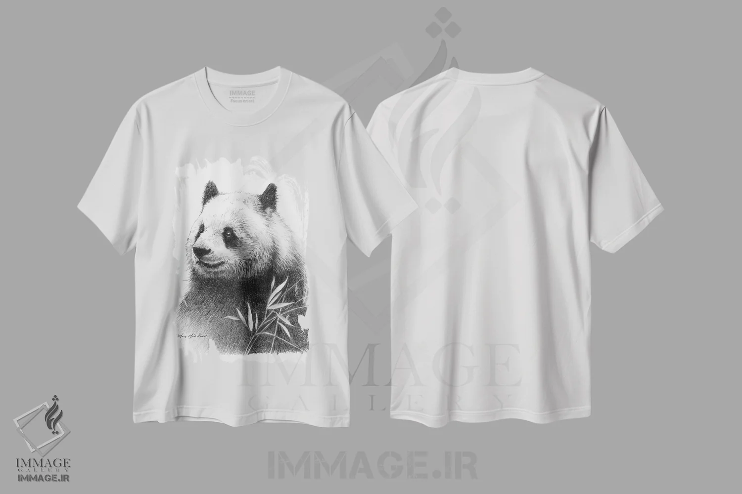 تیشرت سفید طرح دار پاندا II، مدیوم اثر گرگ جوردانو | immage.ir