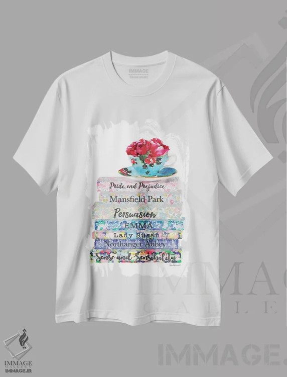 تیشرت سفید طرح دار آثار آماندا گرینوود - immage.ir