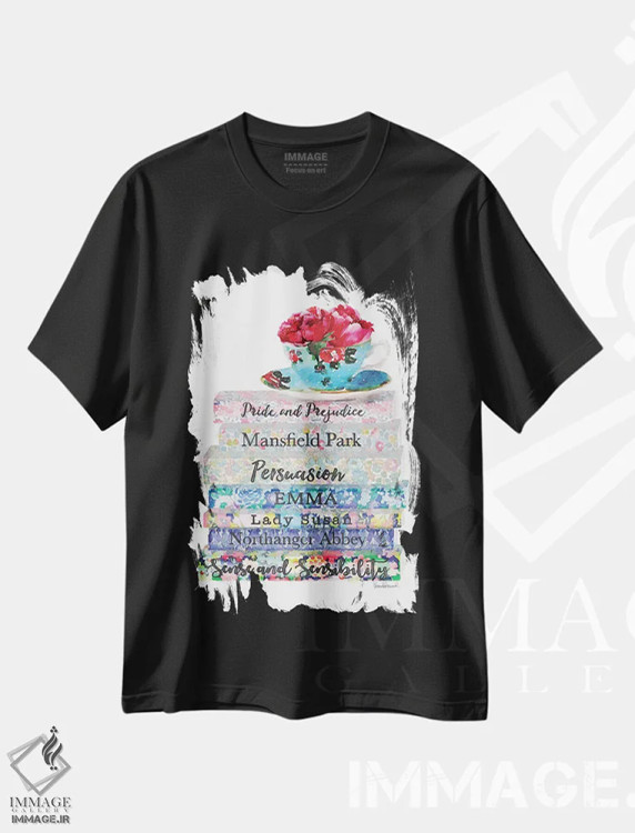 تیشرت مشکی طرح دار آثار آماندا گرینوود - فروشگاه ایماژ