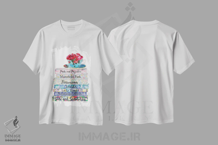 تیشرت سفید طرح دار آثار آماندا گرینوود - immage.ir