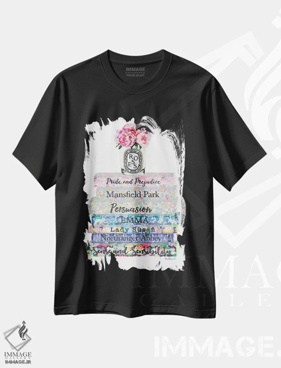 تیشرت مشکی طرح دار آثار آماندا گرینوود - immage.ir