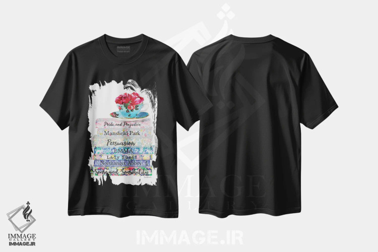 تیشرت مشکی طرح دار آثار آماندا گرینوود - فروشگاه ایماژ