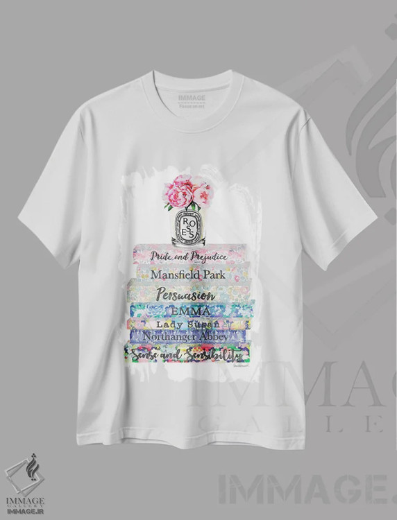 تیشرت سفید طرح دار آثار آماندا گرینوود - فروشگاه ایماژ