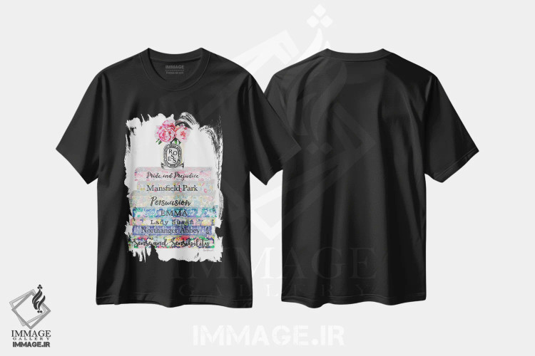 تیشرت مشکی طرح دار آثار آماندا گرینوود - immage.ir