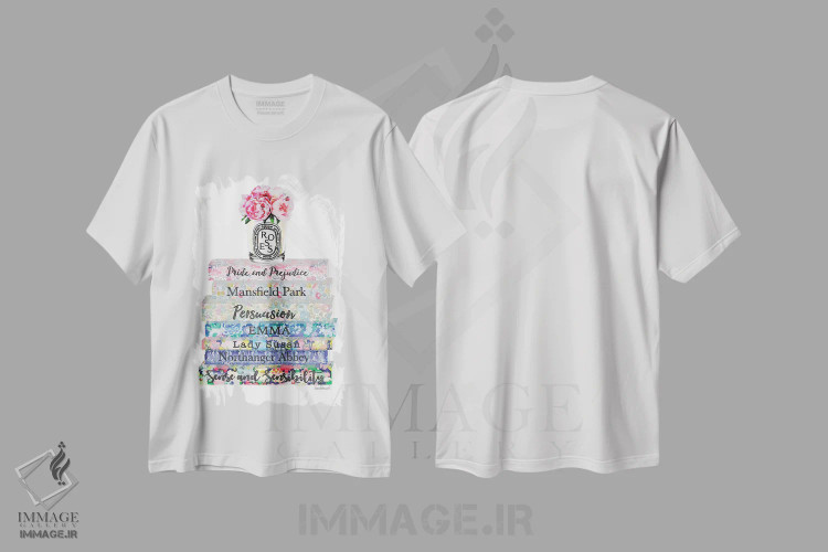 تیشرت سفید طرح دار آثار آماندا گرینوود - فروشگاه ایماژ