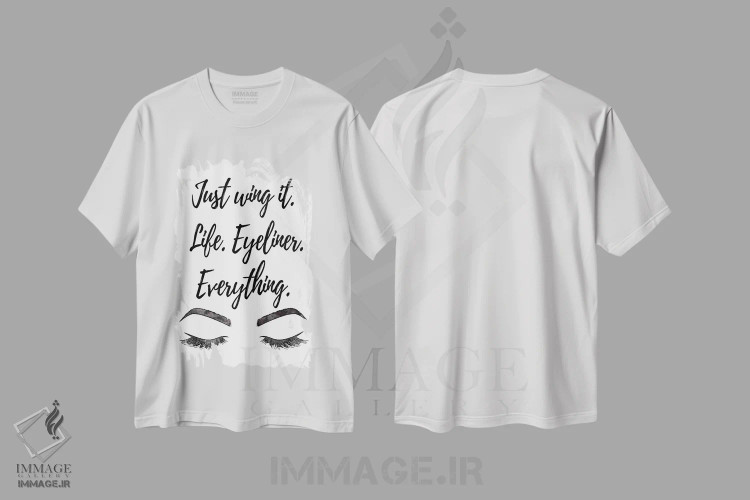 تیشرت سفید طرح دار فقط به دل بسپار و انجام بده، تزئینی اثر آماندا گرینوود | immage.ir