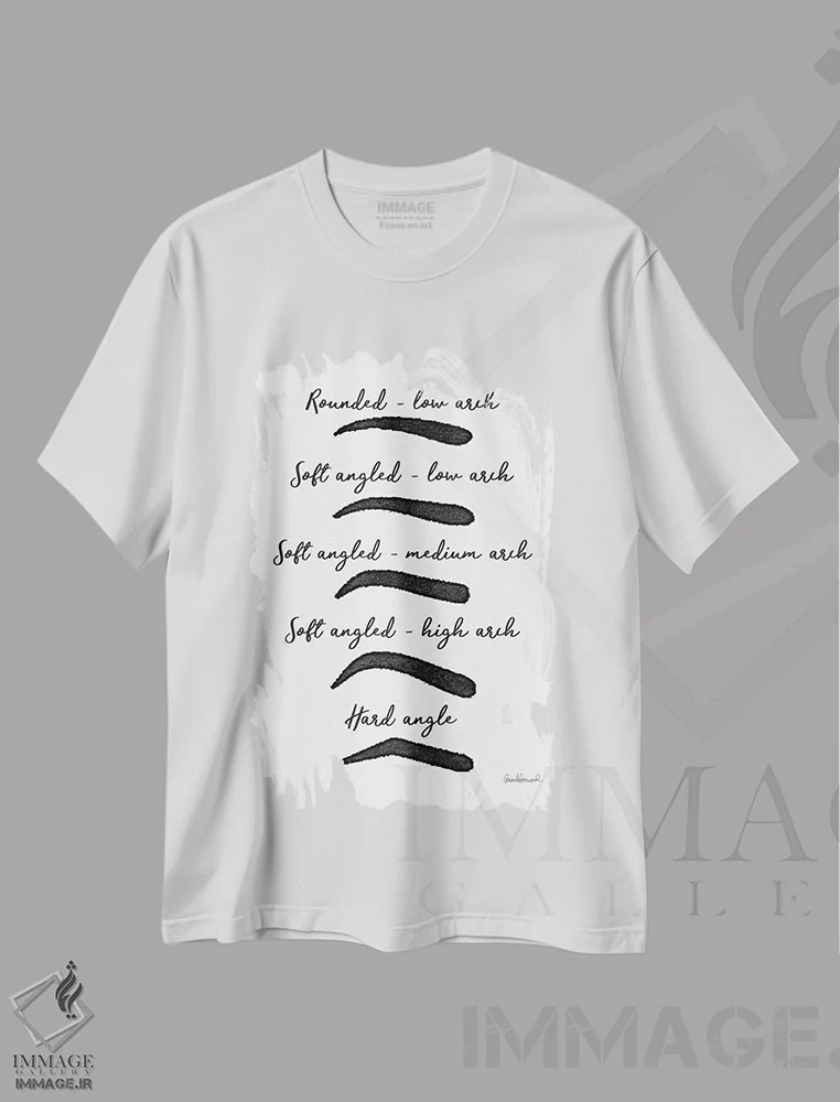تیشرت سفید طرح دار نمودار ابرو، تزئینی اثر آماندا گرینوود | immage.ir