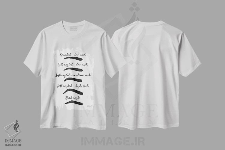تیشرت سفید طرح دار نمودار ابرو، تزئینی اثر آماندا گرینوود | immage.ir