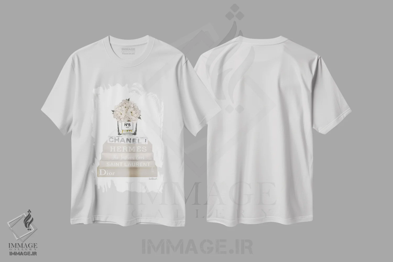 تیشرت سفید طرح دار آثار آماندا گرینوود - immage.ir