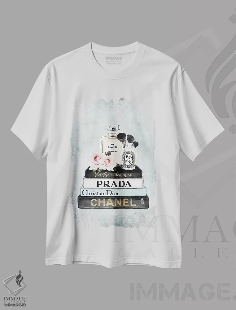 تیشرت سفید طرح دار آثار آماندا گرینوود - فروشگاه ایماژ