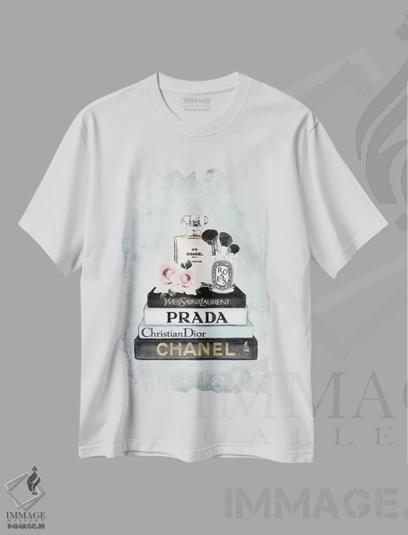 تیشرت سفید طرح دار آثار آماندا گرینوود - فروشگاه ایماژ