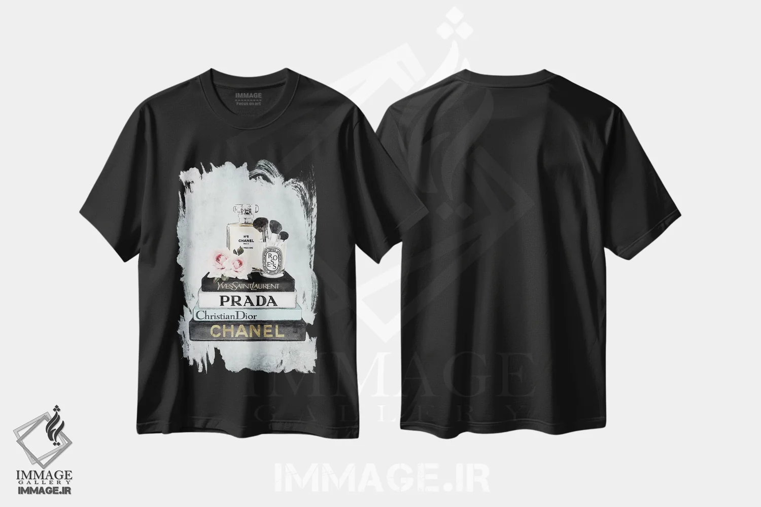 تیشرت مشکی طرح دار آثار آماندا گرینوود - immage.ir
