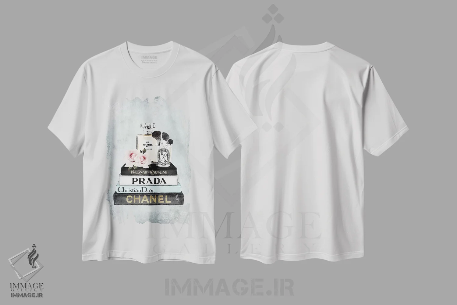 تیشرت سفید طرح دار آثار آماندا گرینوود - فروشگاه ایماژ