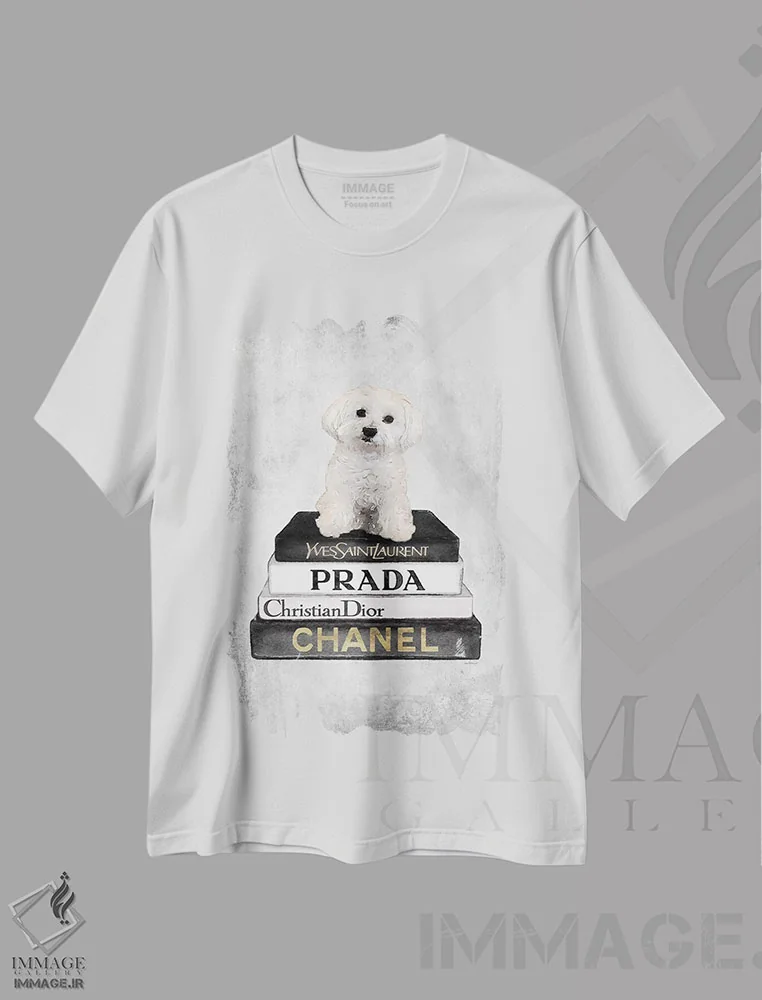 تیشرت سفید طرح دار آثار آماندا گرینوود - فروشگاه ایماژ