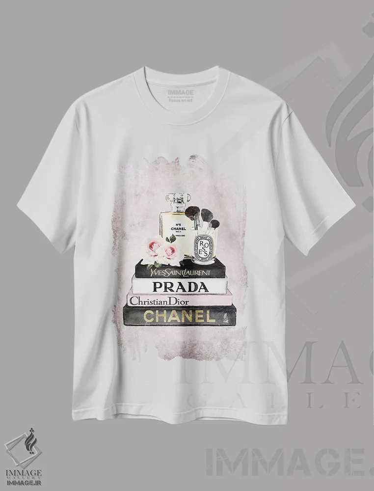 تیشرت سفید طرح دار آثار آماندا گرینوود - فروشگاه ایماژ