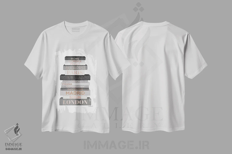 تیشرت سفید طرح دار آثار آماندا گرینوود - فروشگاه ایماژ