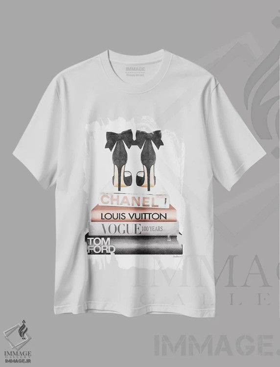 تیشرت سفید طرح دار آثار آماندا گرینوود - immage.ir