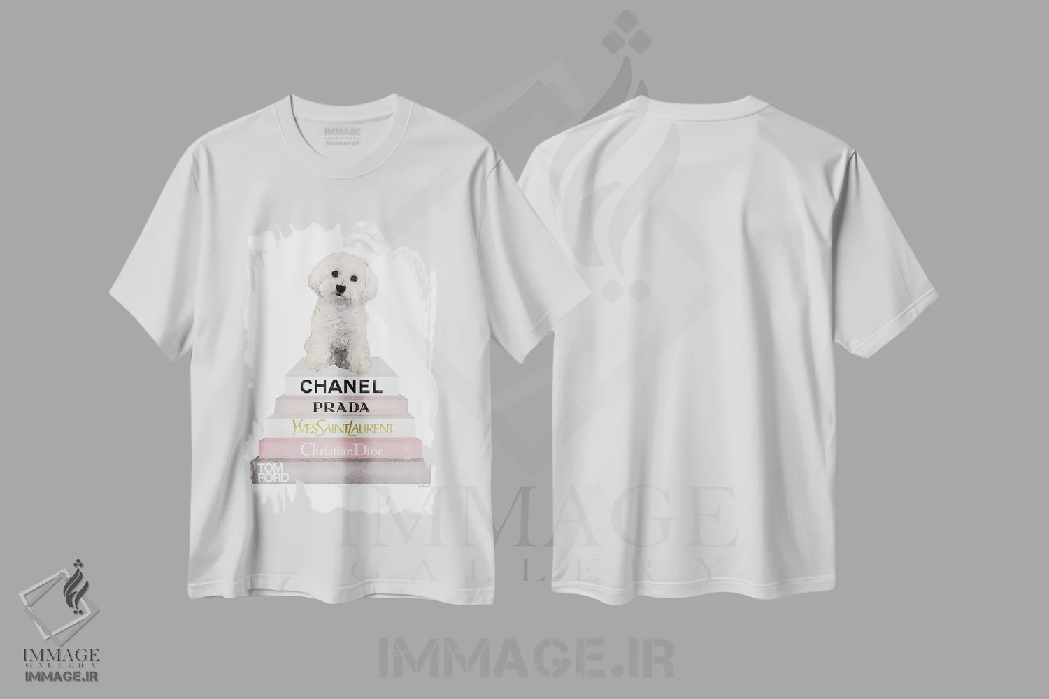 تیشرت سفید طرح دار آثار آماندا گرینوود - immage.ir