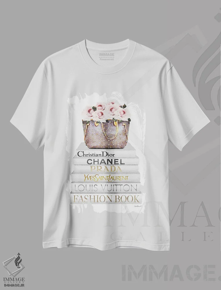 تیشرت سفید طرح دار آثار آماندا گرینوود - immage.ir