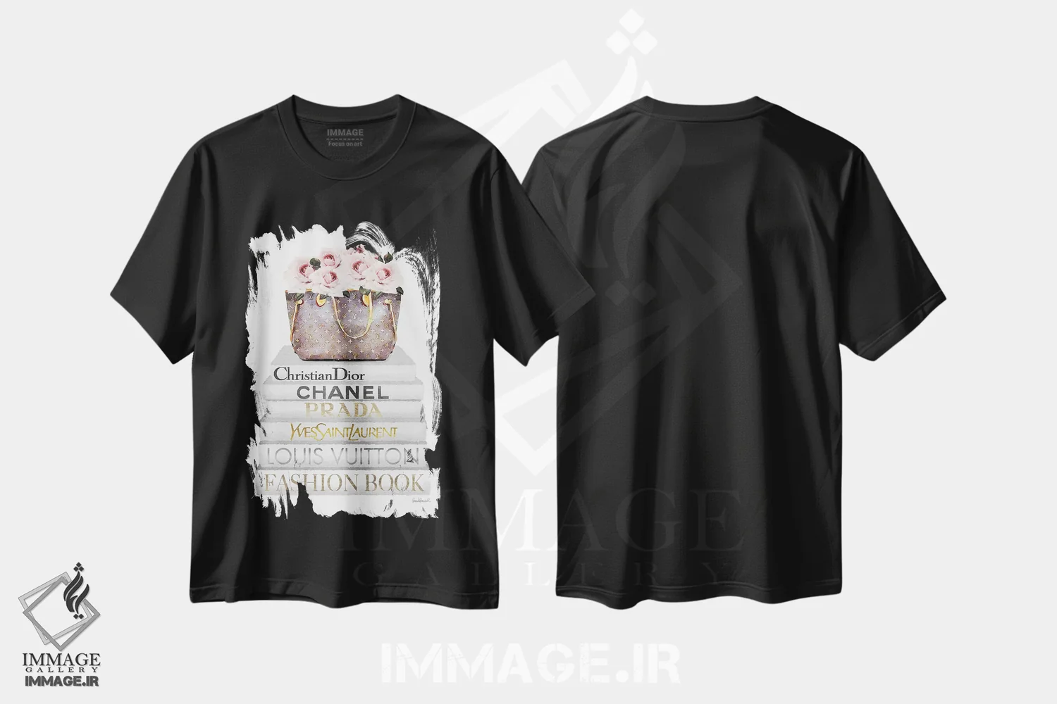 تیشرت مشکی طرح دار آثار آماندا گرینوود - فروشگاه ایماژ