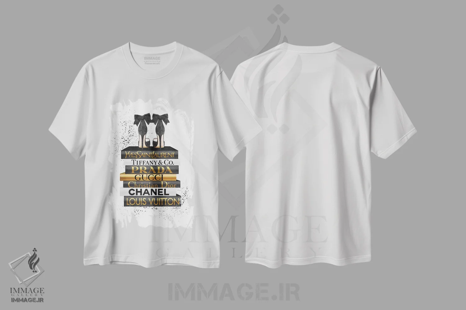 تیشرت سفید طرح دار آثار آماندا گرینوود - immage.ir