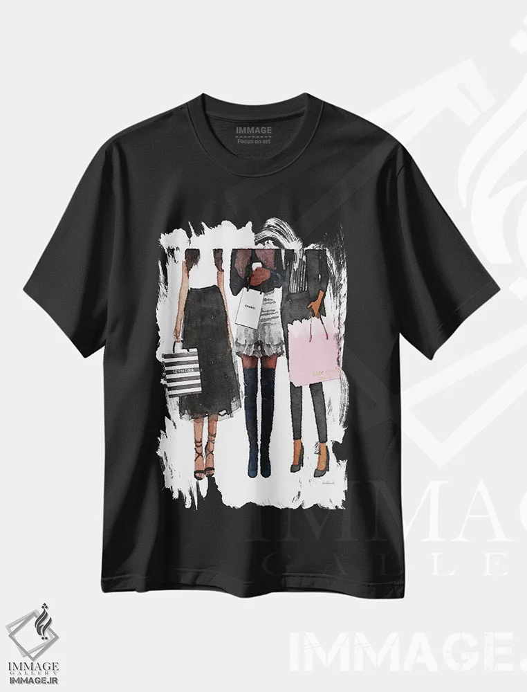 تیشرت مشکی طرح دار آثار آماندا گرینوود - immage.ir