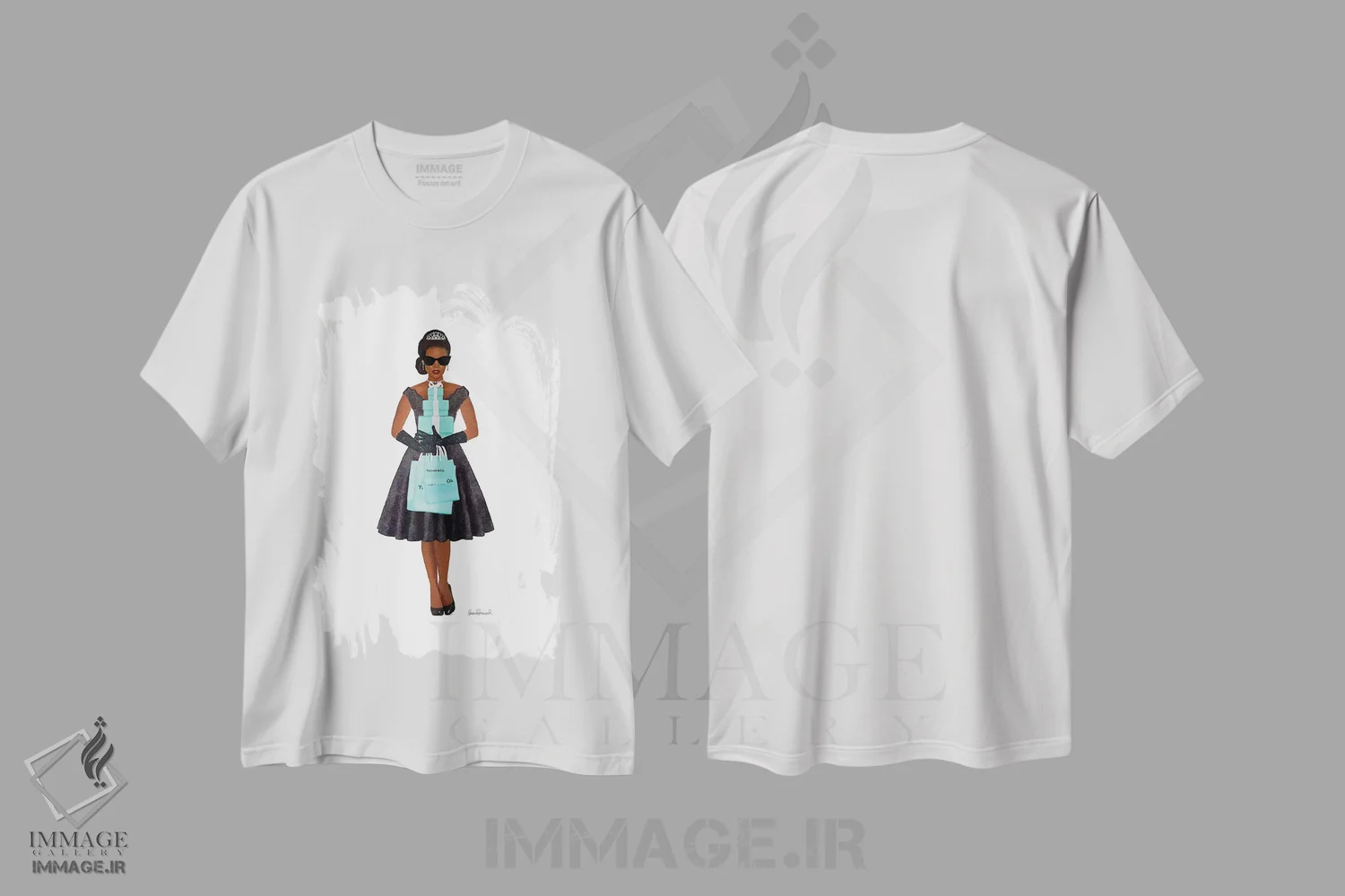 تیشرت سفید طرح دار آثار آماندا گرینوود - immage.ir