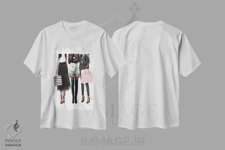 تیشرت سفید طرح دار آثار آماندا گرینوود - فروشگاه ایماژ