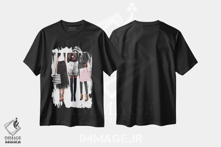 تیشرت مشکی طرح دار آثار آماندا گرینوود - immage.ir