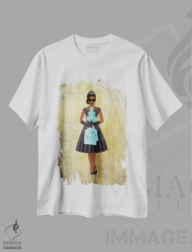 تیشرت سفید طرح دار آثار آماندا گرینوود - immage.ir