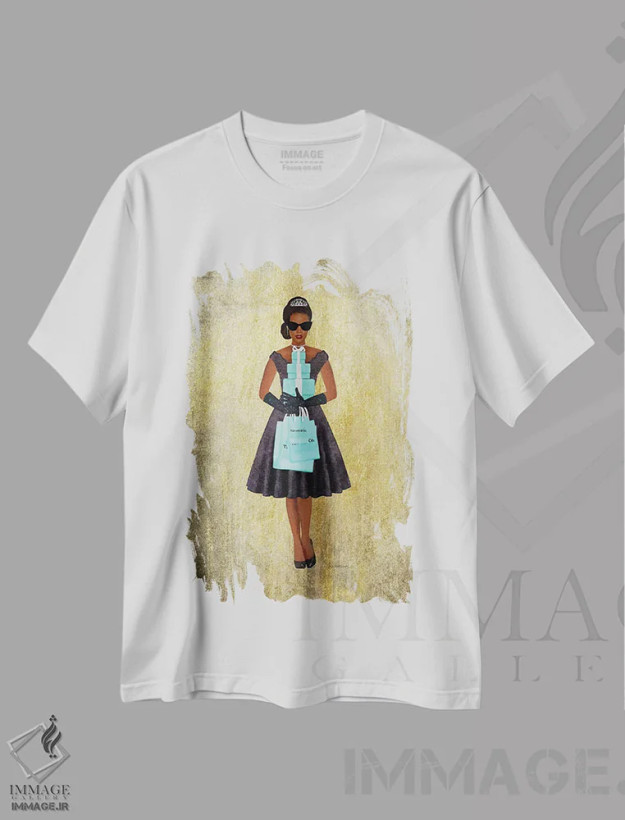 تیشرت سفید طرح دار آثار آماندا گرینوود - immage.ir