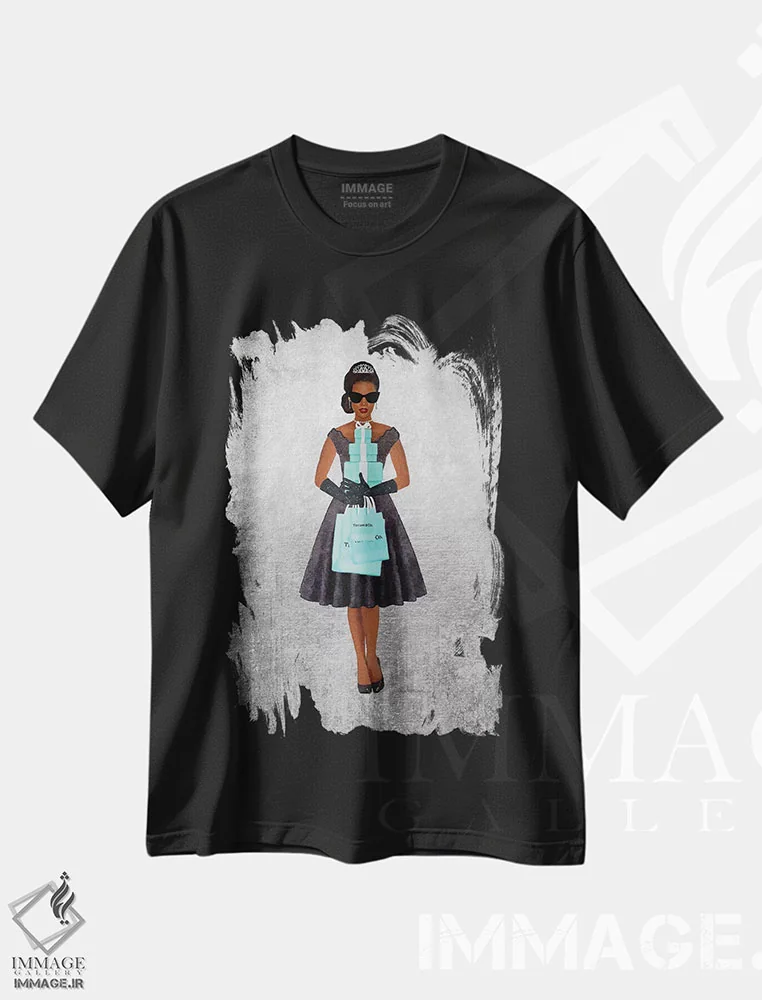 تیشرت مشکی طرح دار آثار آماندا گرینوود - immage.ir