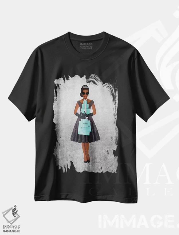 تیشرت مشکی طرح دار آثار آماندا گرینوود - immage.ir