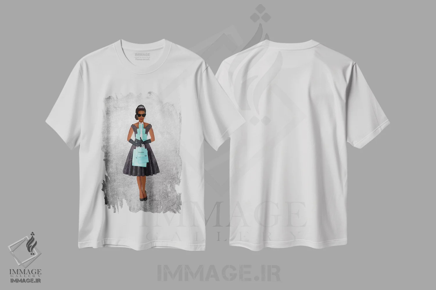 تیشرت سفید طرح دار آثار آماندا گرینوود - فروشگاه ایماژ