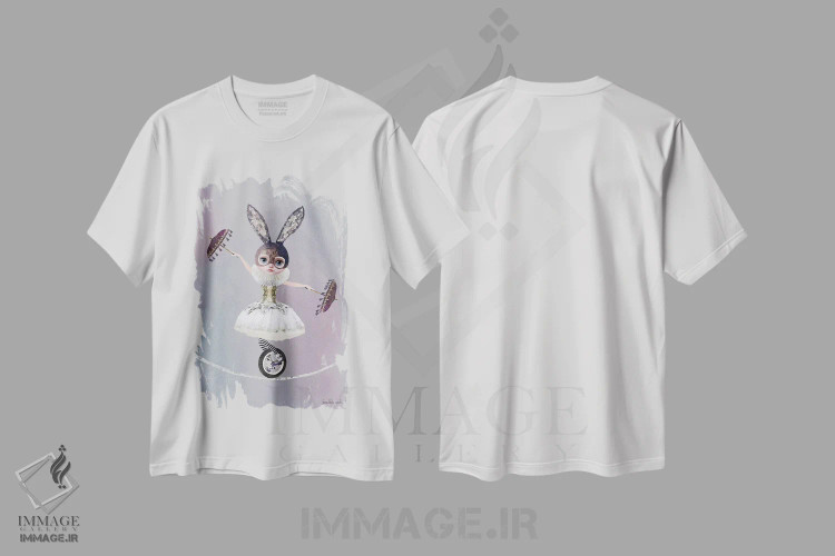 تیشرت سفید طرح دار آثار آماندا گرینوود - فروشگاه ایماژ