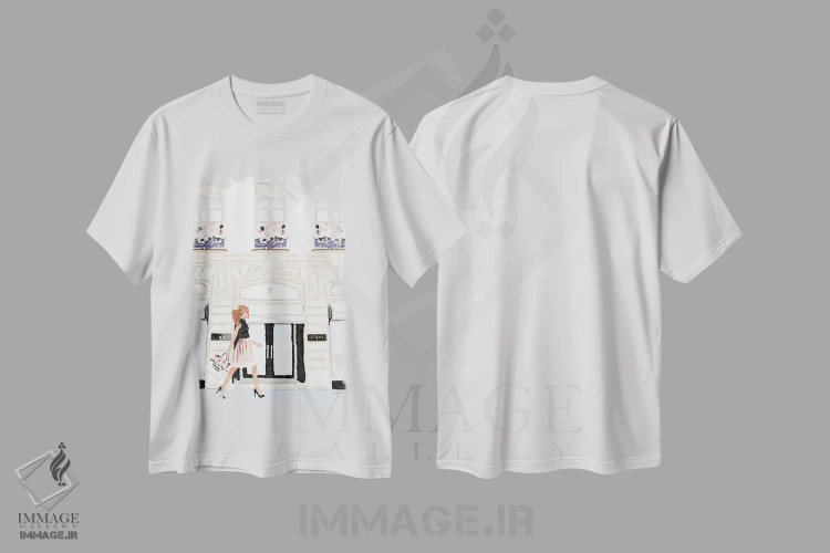 تیشرت سفید طرح دار آثار آماندا گرینوود - immage.ir