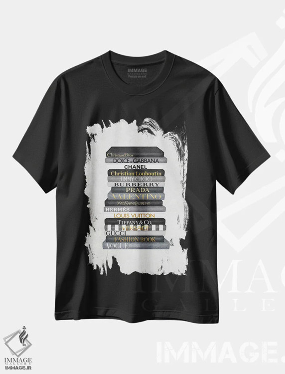 تیشرت مشکی طرح دار آثار آماندا گرینوود - immage.ir
