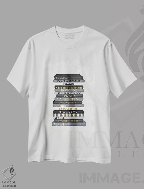 تیشرت سفید طرح دار آثار آماندا گرینوود - فروشگاه ایماژ