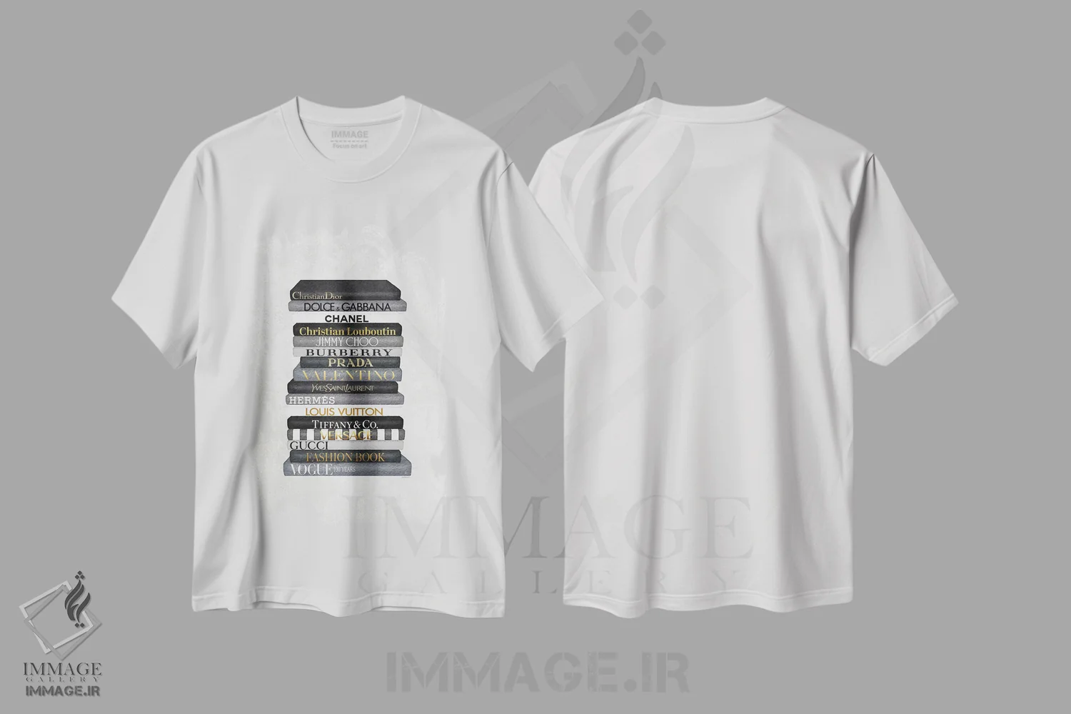 تیشرت سفید طرح دار آثار آماندا گرینوود - فروشگاه ایماژ