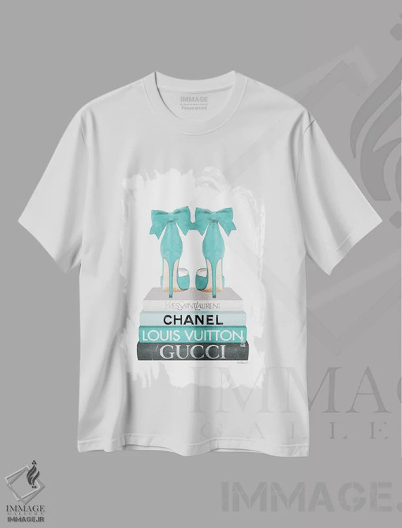 تیشرت سفید طرح دار آثار آماندا گرینوود - immage.ir