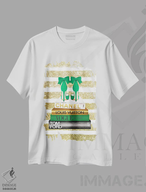 تیشرت سفید طرح دار آثار آماندا گرینوود - فروشگاه ایماژ